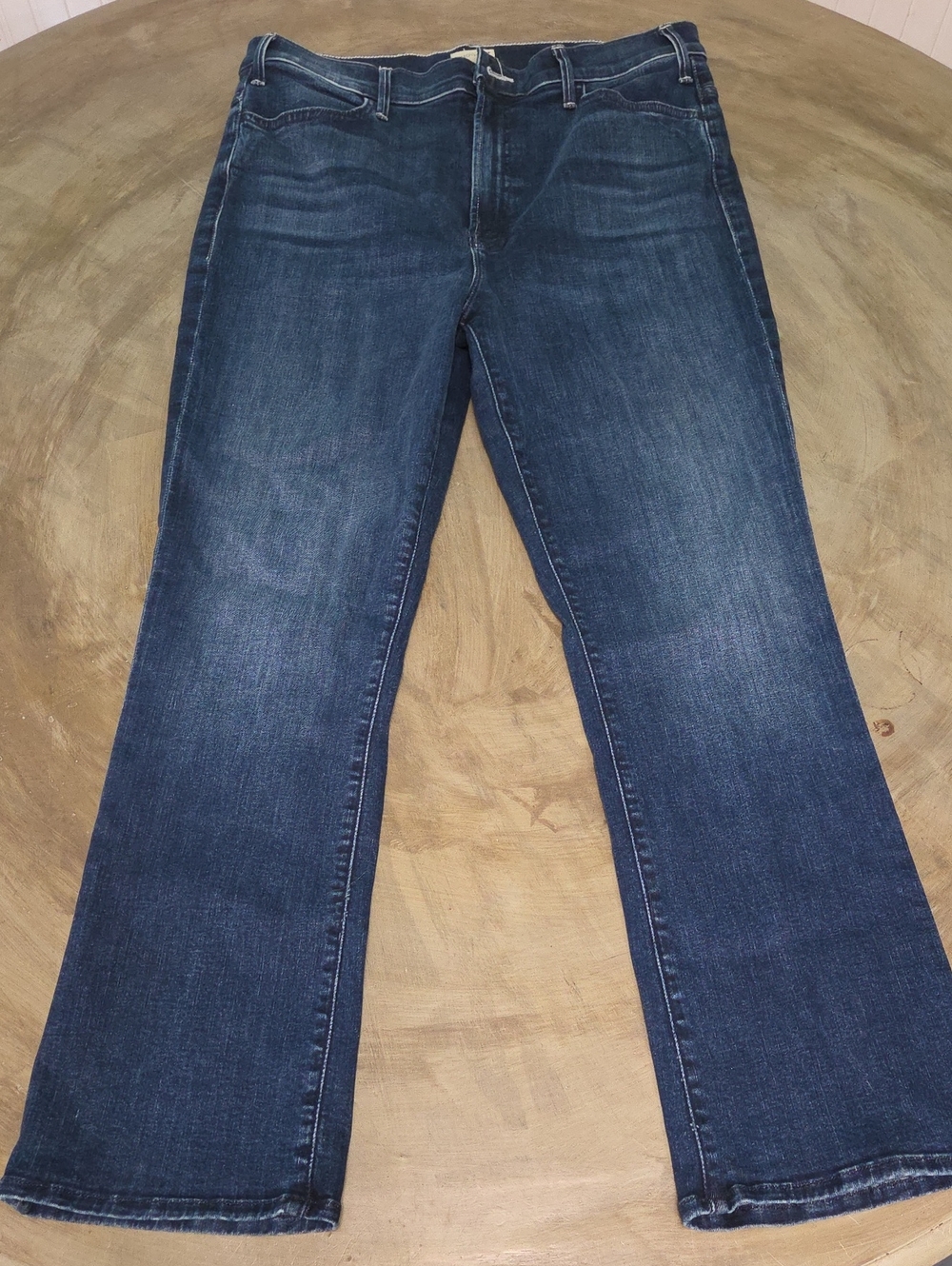MOTHER Ankle Jeans in Dark Blue Denim